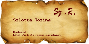 Szlotta Rozina névjegykártya